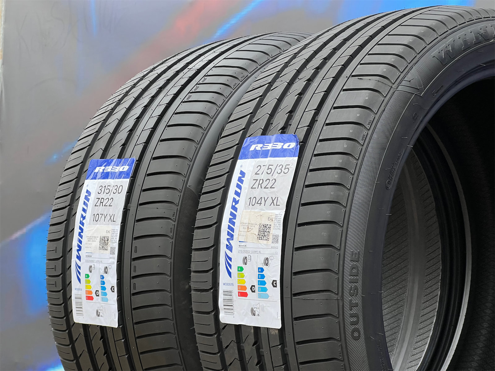 Комплект разноширокий Winrun R330 315/30 R22 и 275/35 R22