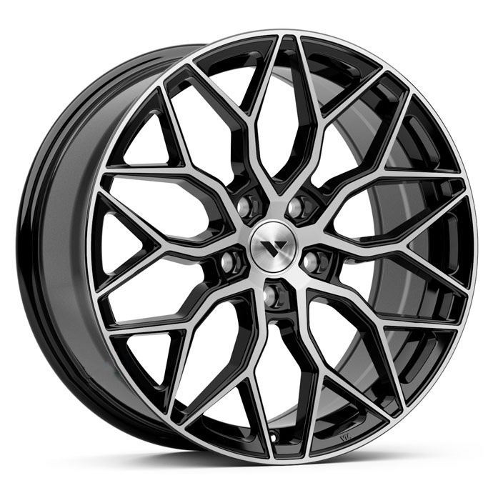 2W Wheels 611 HFT 7,5j-17 5*108 ET38 d63,4 Black Machined (BP)